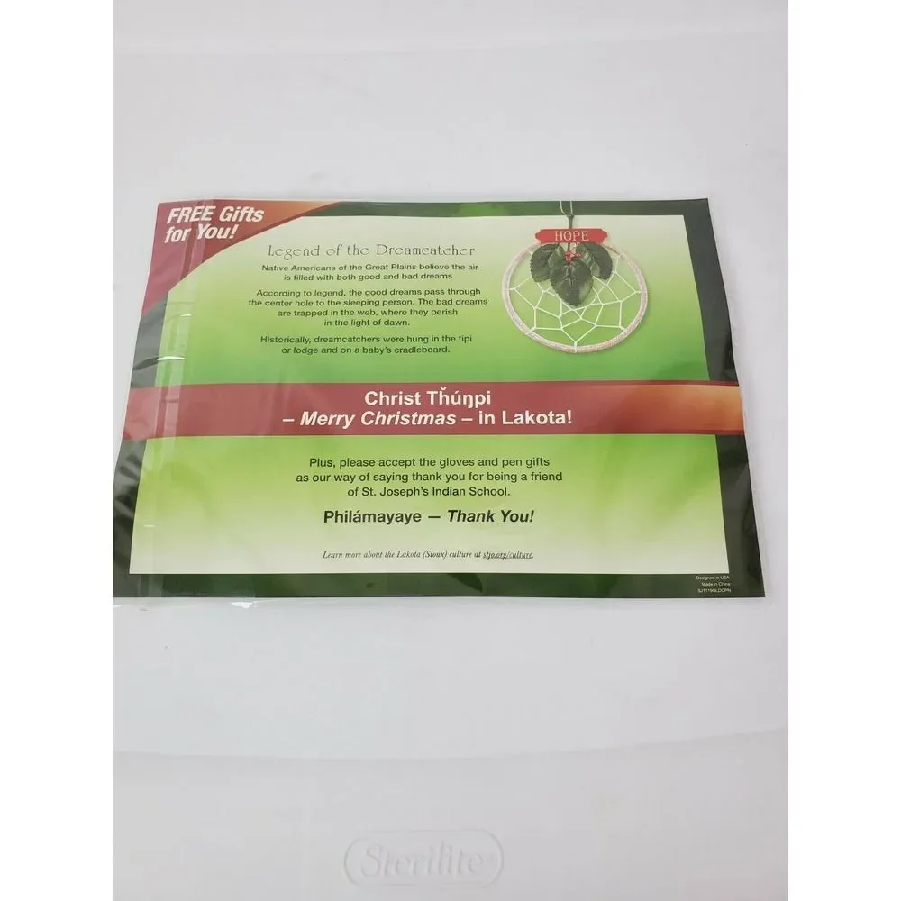 New St. Joseph's‎ Indian School Hope Dreamcatcher Ornament & Gloves